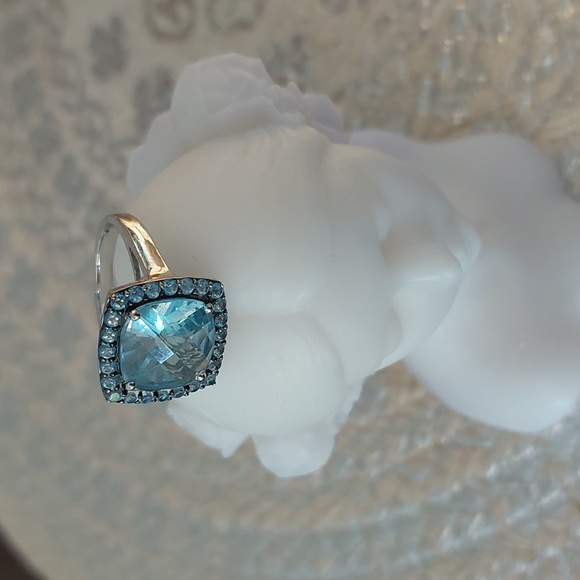 Sterling silver blue topaz ring - Picture 1 of 4